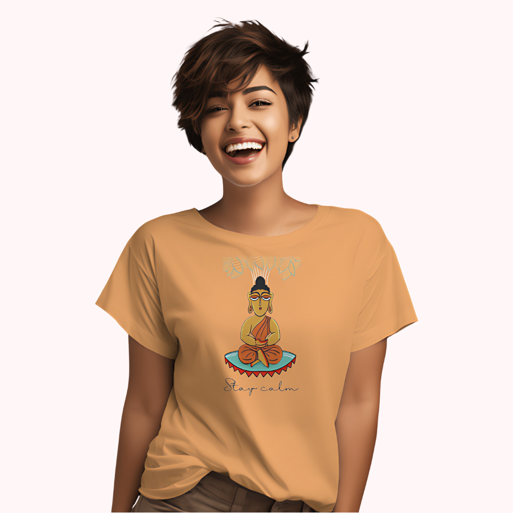 Trending Bengal Art D3: Stay Calm: Women T-Shirt