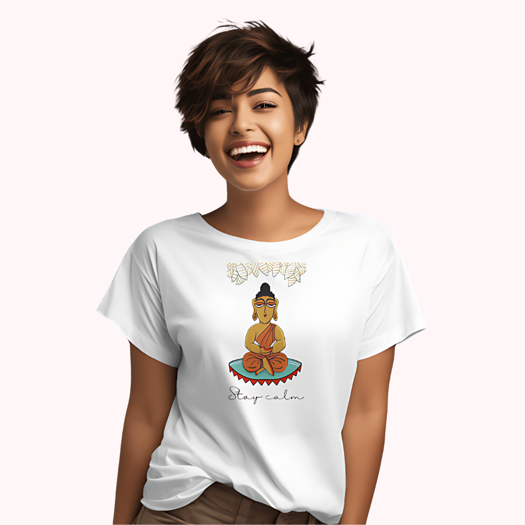 Trending Bengal Art D3: Stay Calm: Women T-Shirt