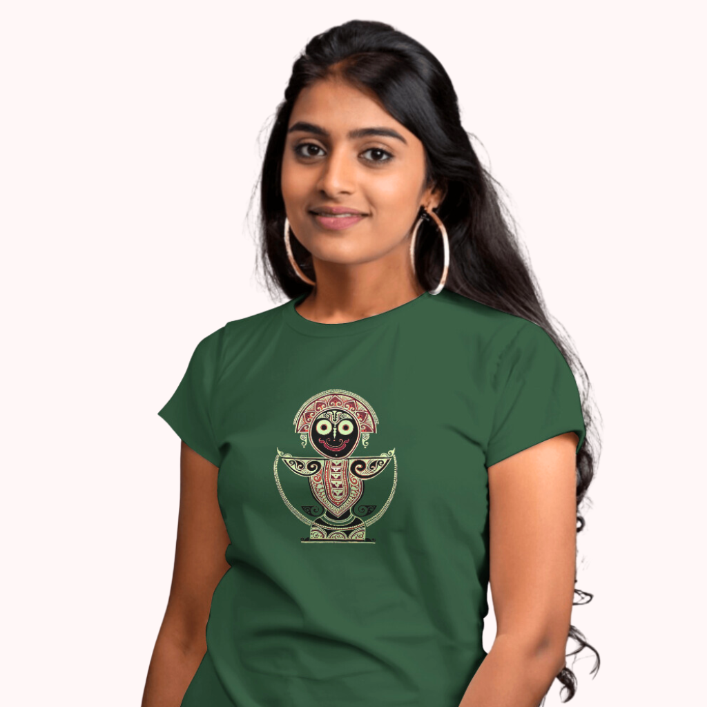 Trending Bengal Art D5: Pattachitra: Jagannath: Women T-Shirt