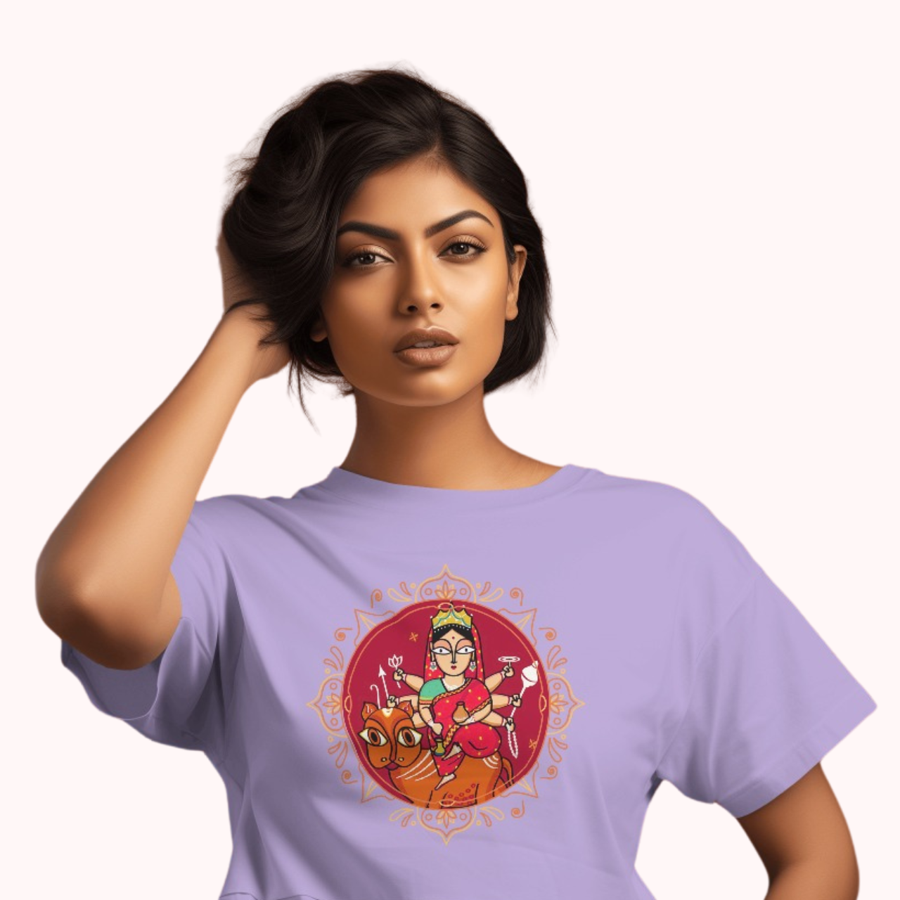 Bengal Art D14: Ma Durga: Women T-Shirt
