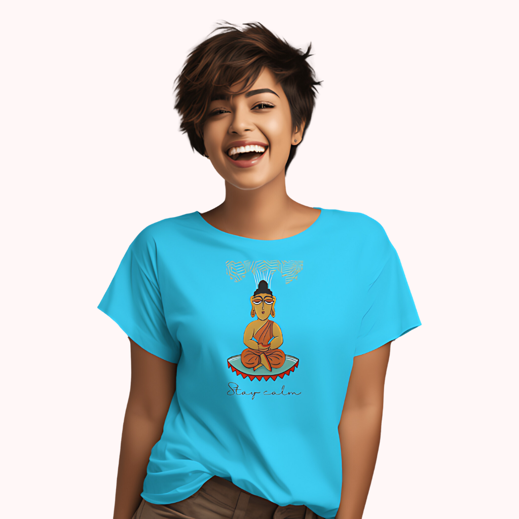 Trending Bengal Art D3: Stay Calm: Women T-Shirt