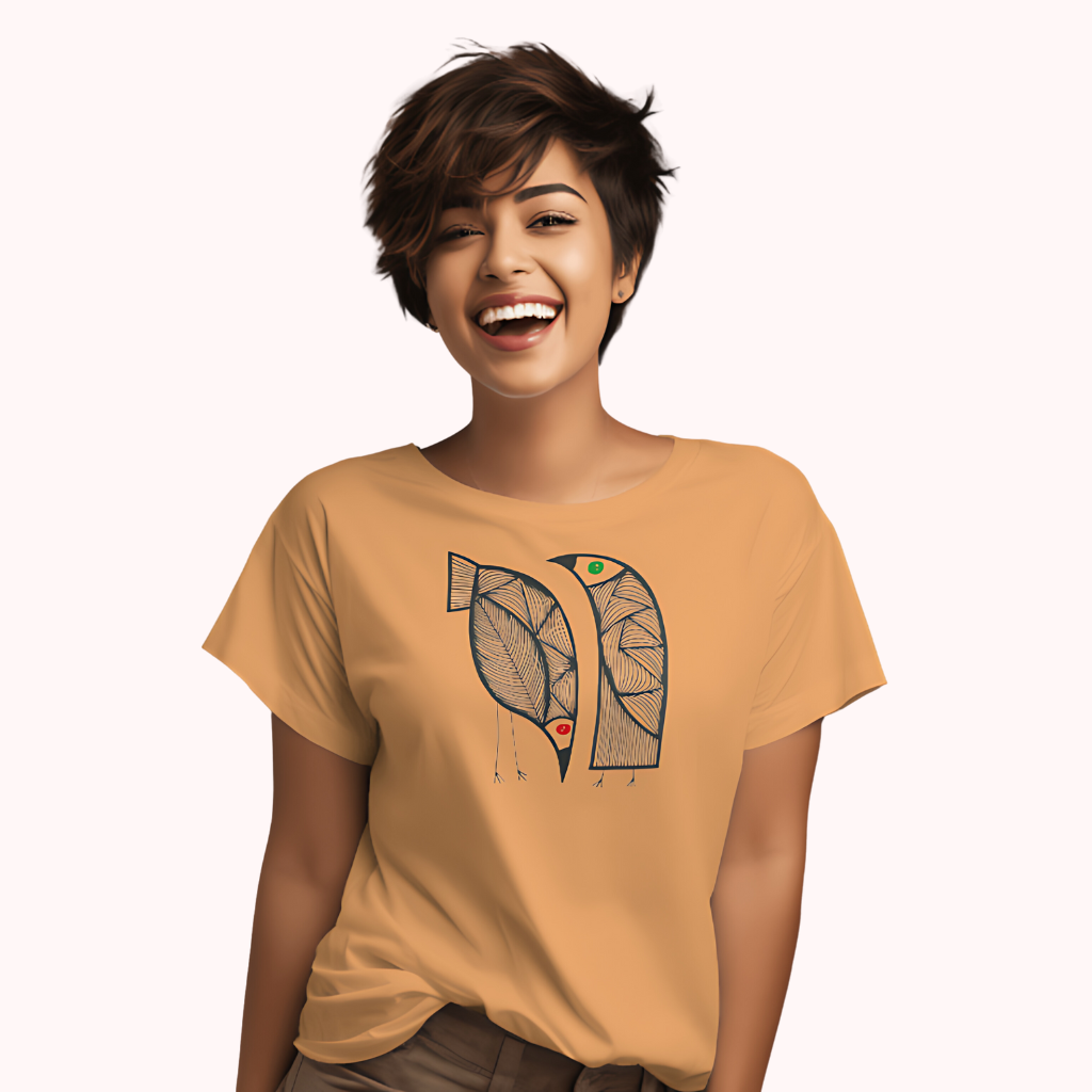 Trending Art D6: 2Birds-RG: Women T-Shirt