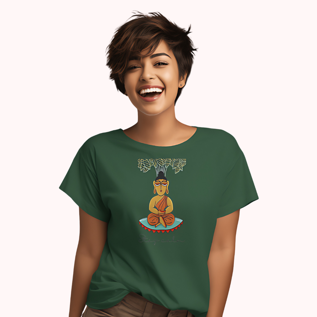Trending Bengal Art D3: Stay Calm: Women T-Shirt