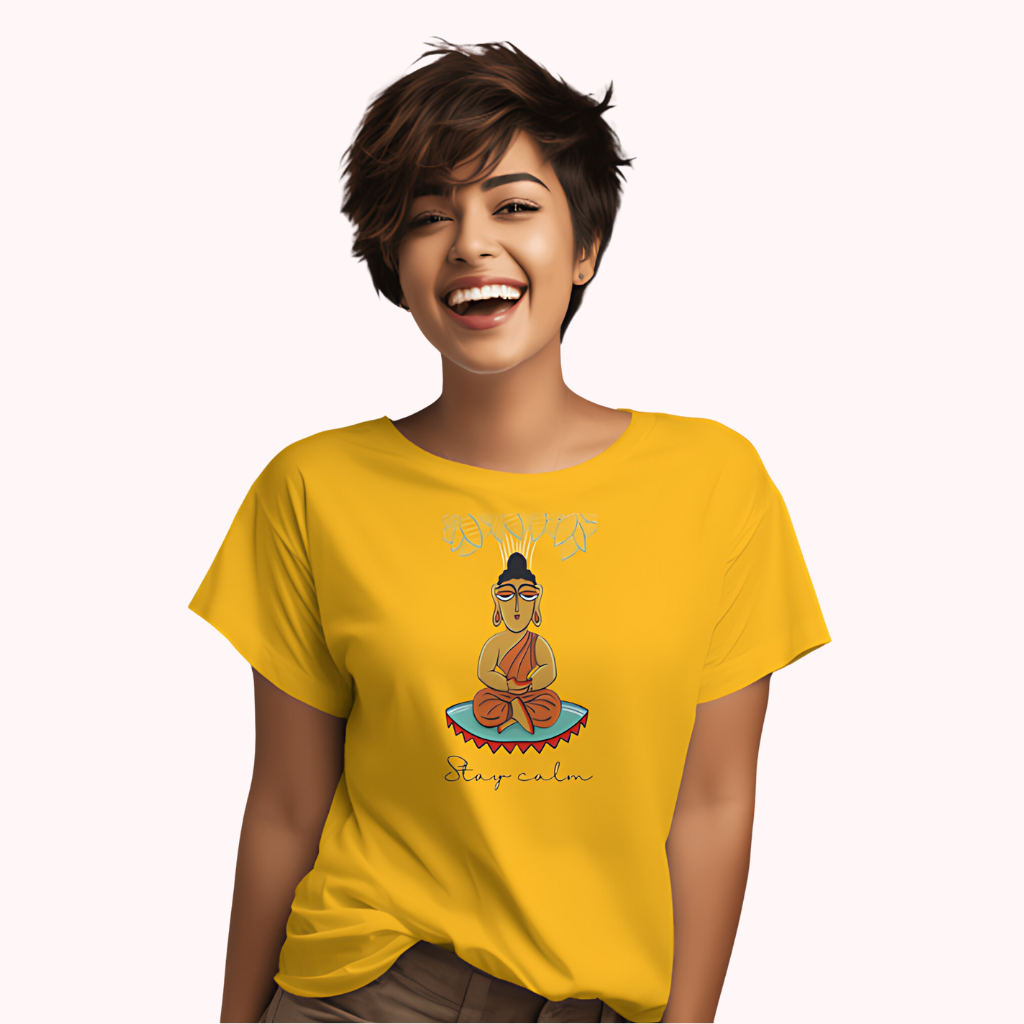 Trending Bengal Art D3: Stay Calm: Women T-Shirt