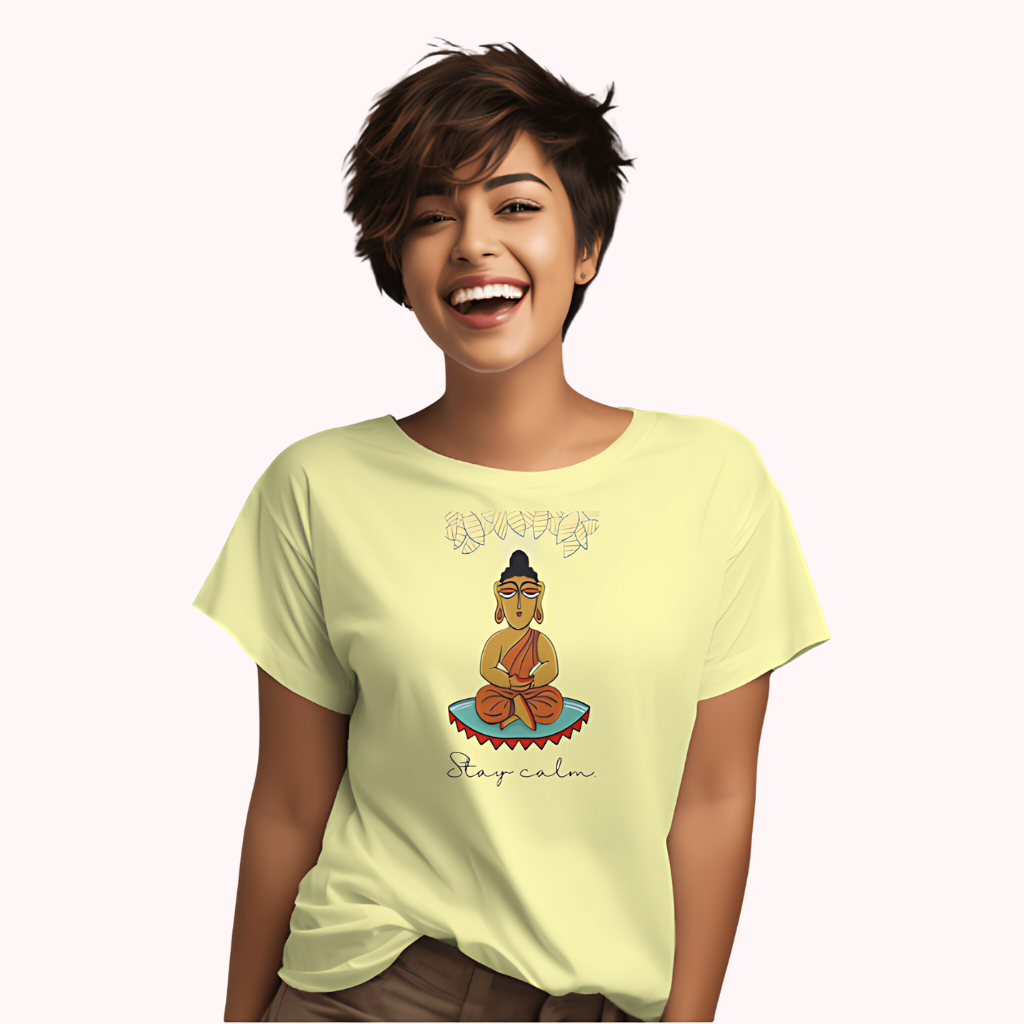 Trending Bengal Art D3: Stay Calm: Women T-Shirt