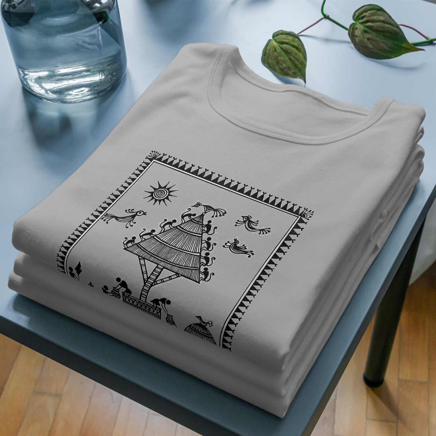 Trending Warli Art D8: Village Worker: Unisex T-Shirt