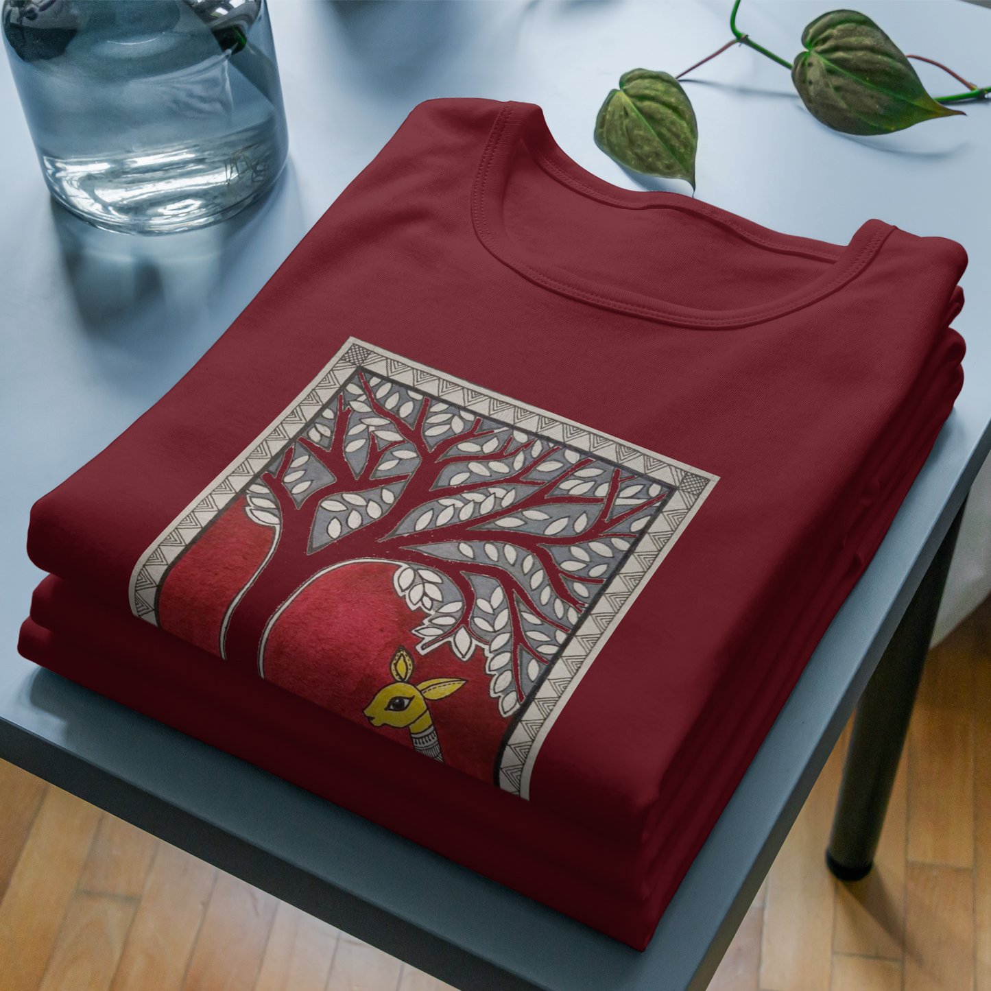 Trending Madhubani Art D6: Deer: Unisex T-Shirt