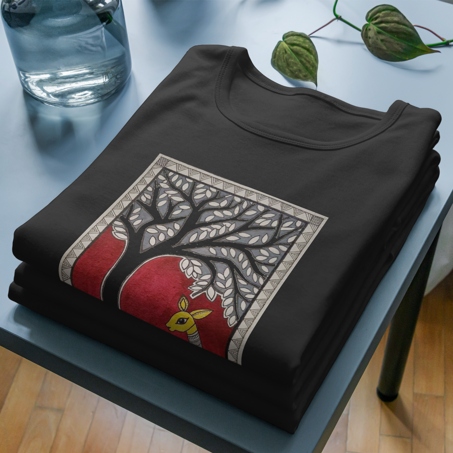 Trending Madhubani Art D6: Deer: Unisex T-Shirt