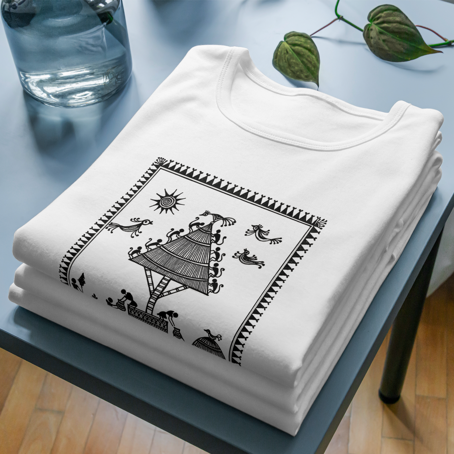Trending Warli Art D8: Village Worker: Unisex T-Shirt
