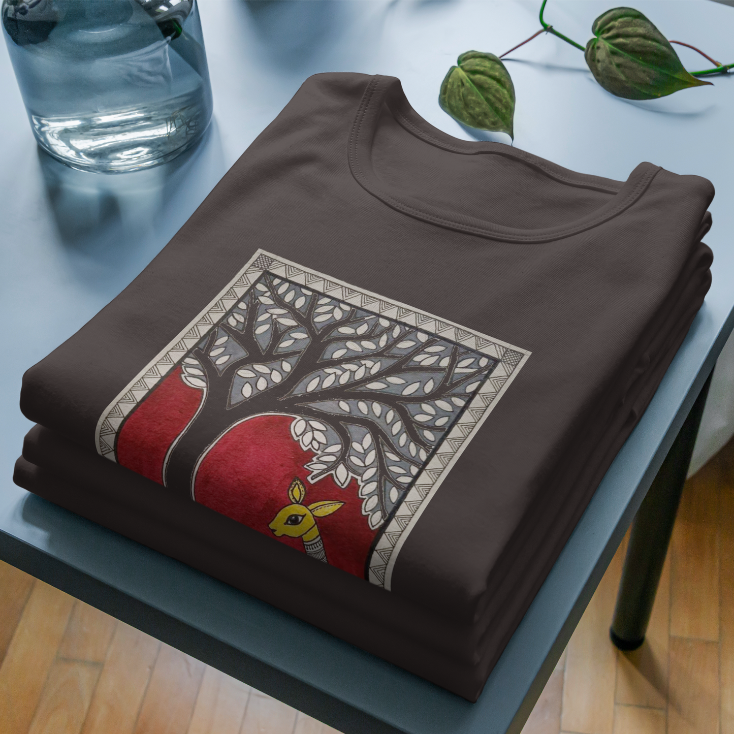 Trending Madhubani Art D6: Deer: Unisex T-Shirt