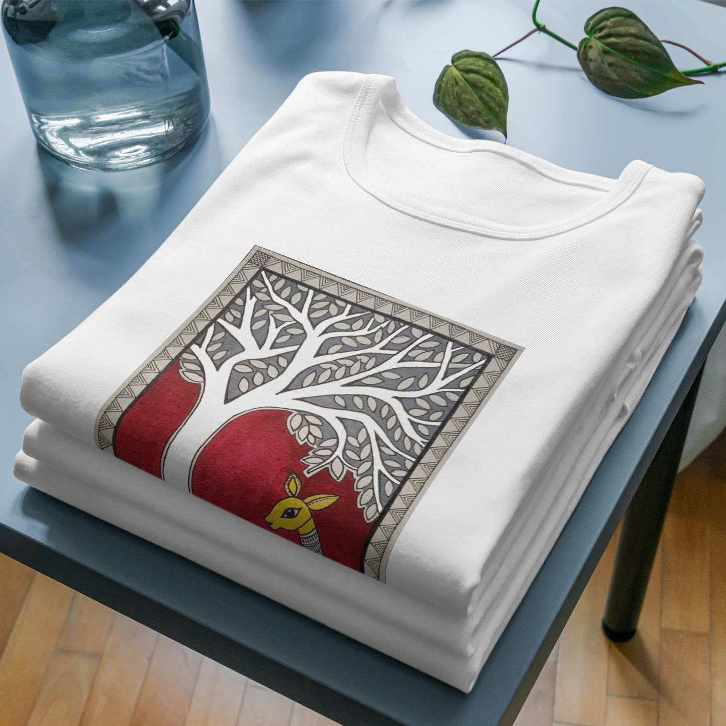 Trending Madhubani Art D6: Deer: Unisex T-Shirt