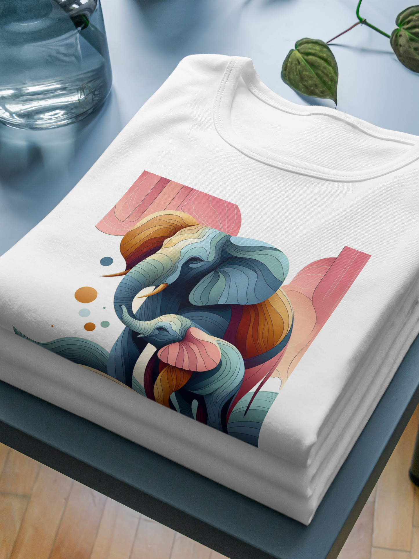 Trending Art D1: Mother & Baby Elephant: Unisex T-shirt