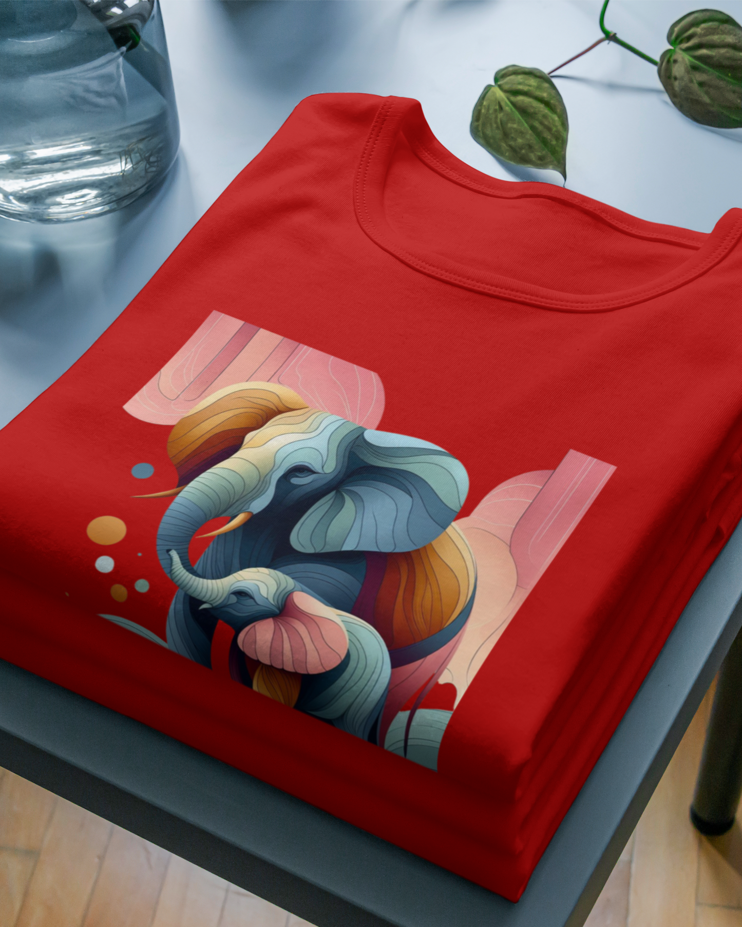 Trending Art D1: Mother & Baby Elephant: Unisex T-shirt