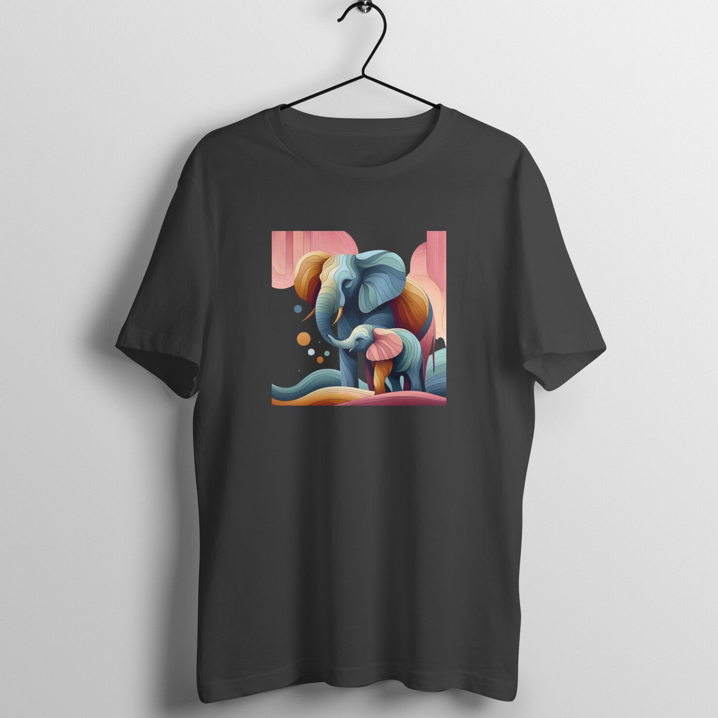 Trending Art D1: Mother & Baby Elephant: Unisex T-shirt