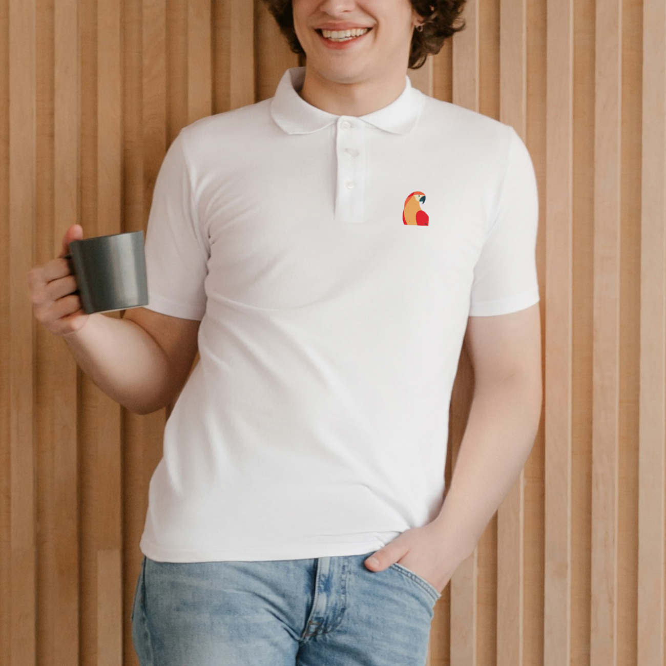 Trending Art D03: Parrot: Polo T-Shirt