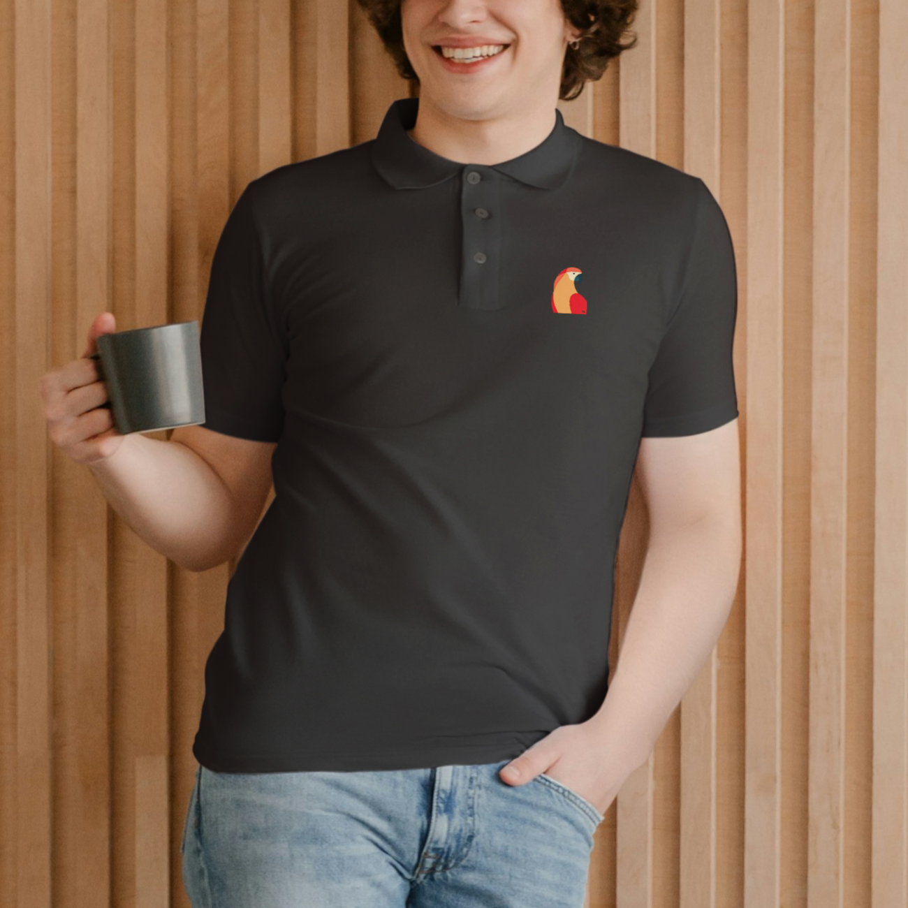 Trending Art D03: Parrot: Polo T-Shirt