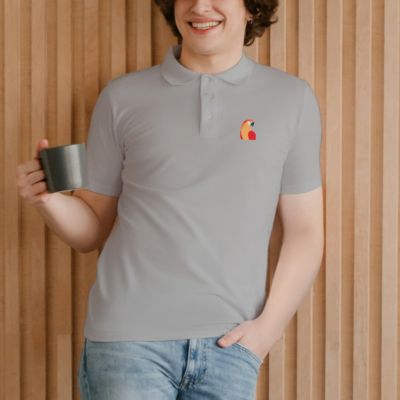 Trending Art D03: Parrot: Polo T-Shirt