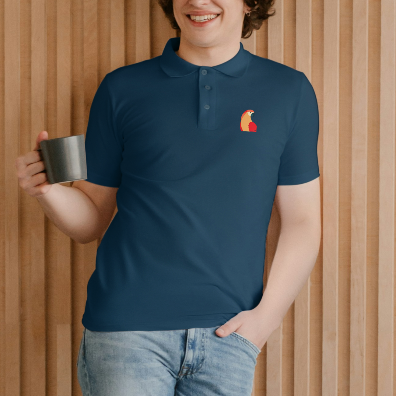 Trending Art D03: Parrot: Polo T-Shirt