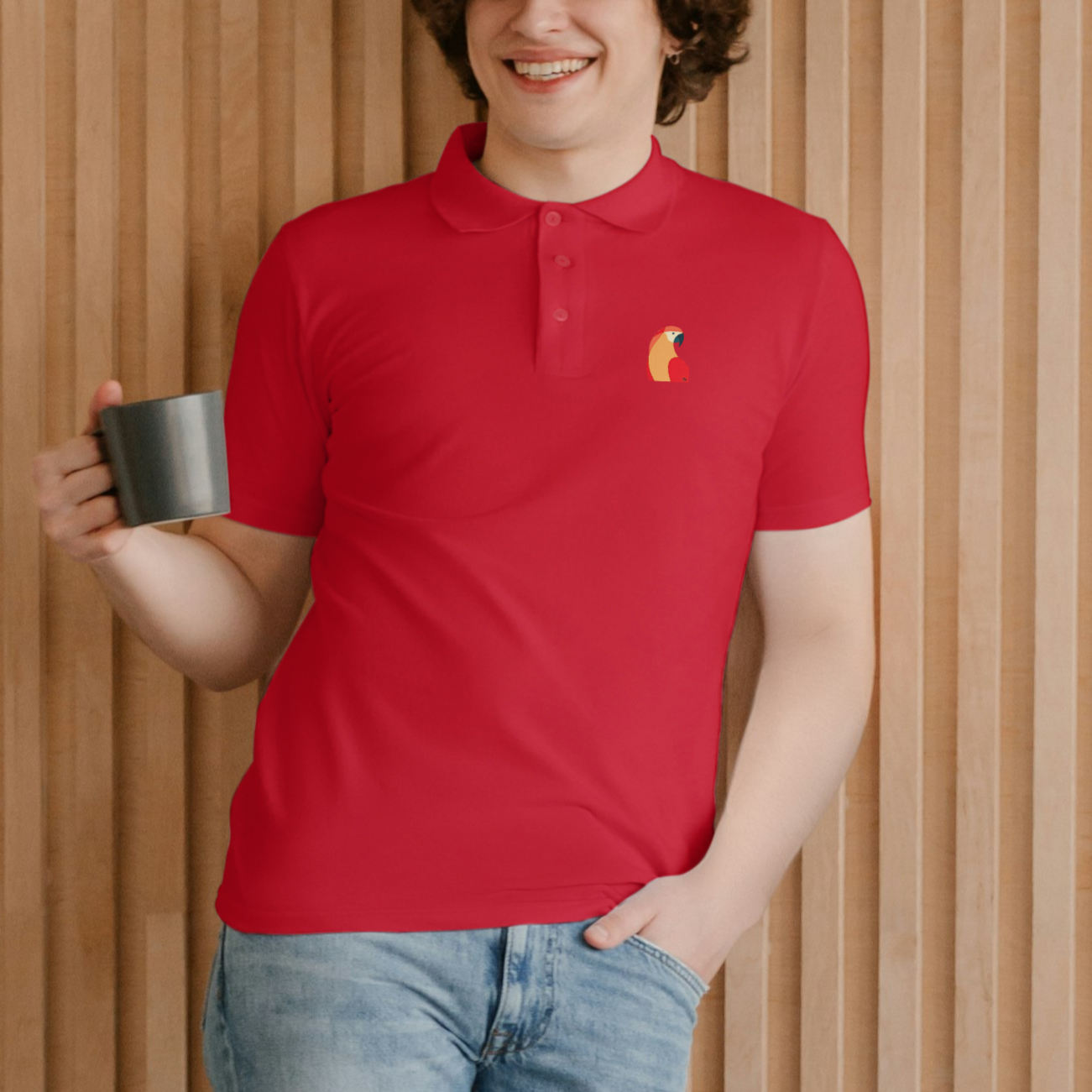 Trending Art D03: Parrot: Polo T-Shirt