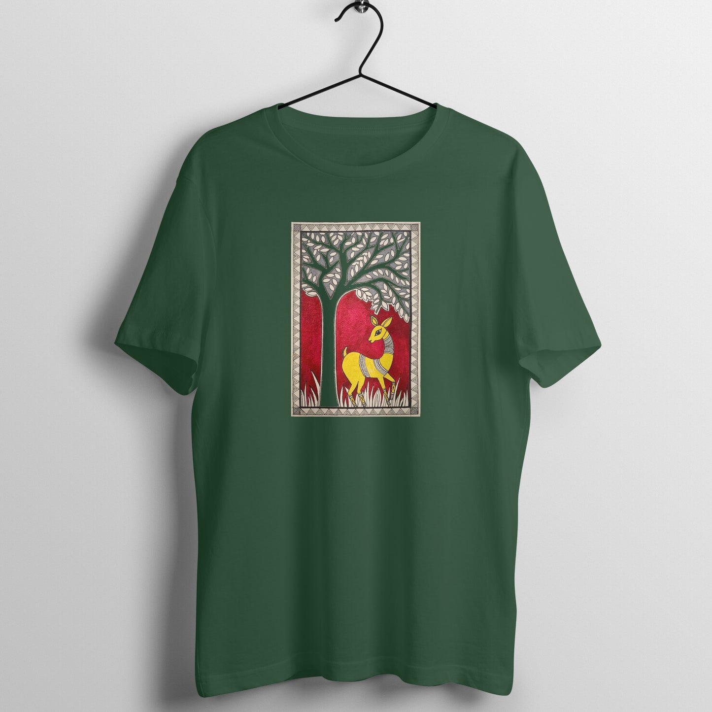Trending Madhubani Art D6: Deer: Unisex T-Shirt