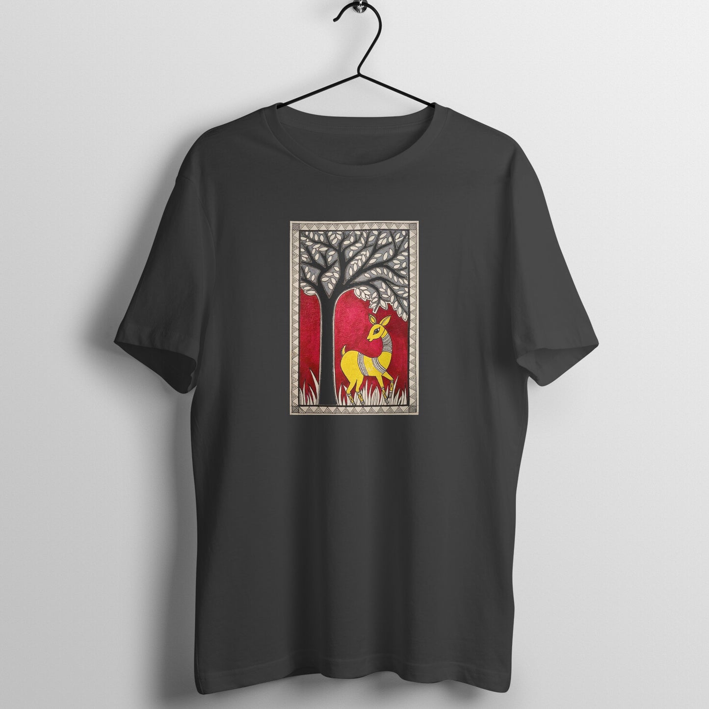 Trending Madhubani Art D6: Deer: Unisex T-Shirt