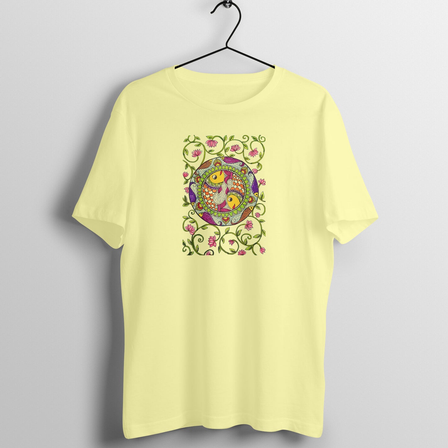 Trending Madhubani D11: Art of Fish : Unisex T-shirt-