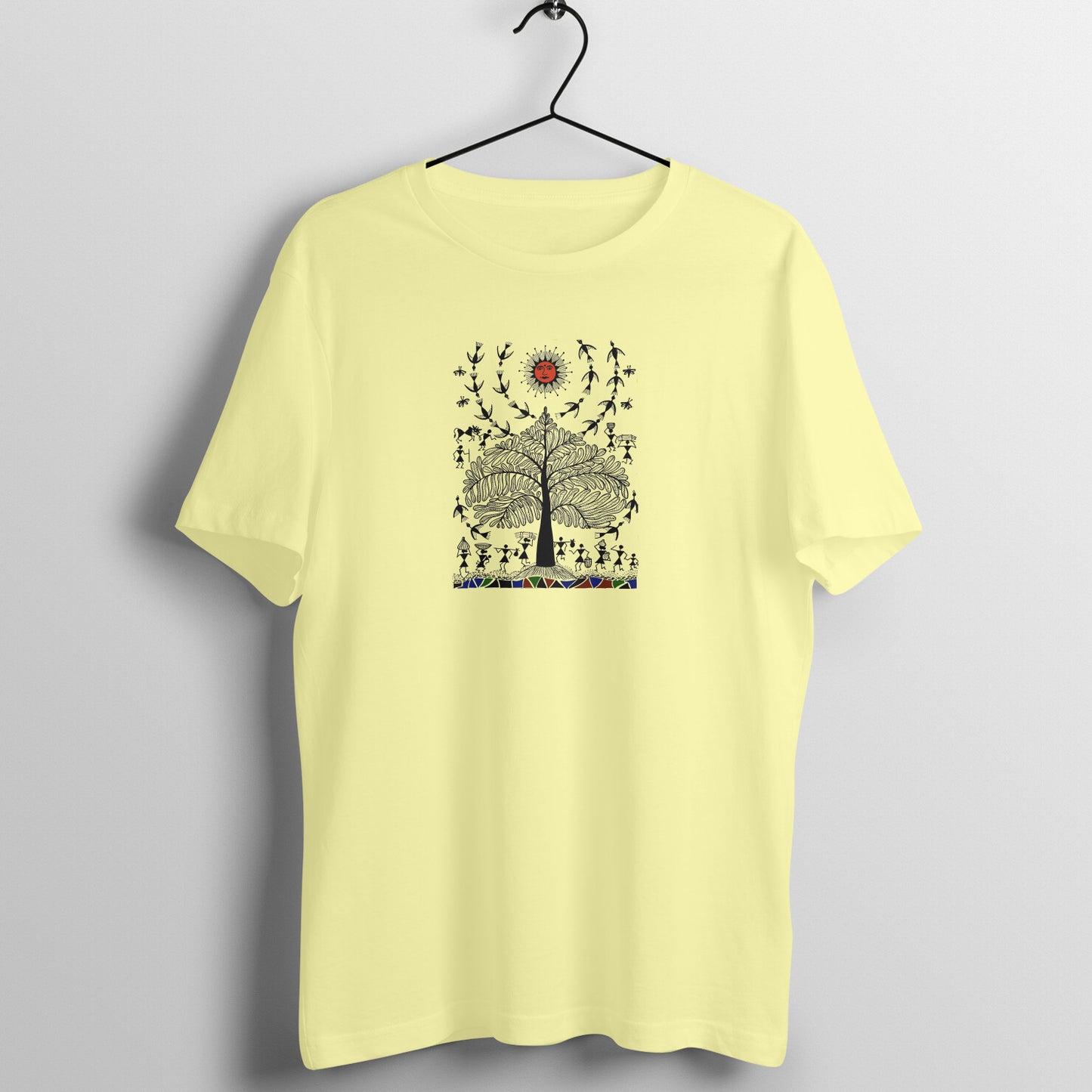 Trending Warli Art D13: The Sun: Unisex T-shirt