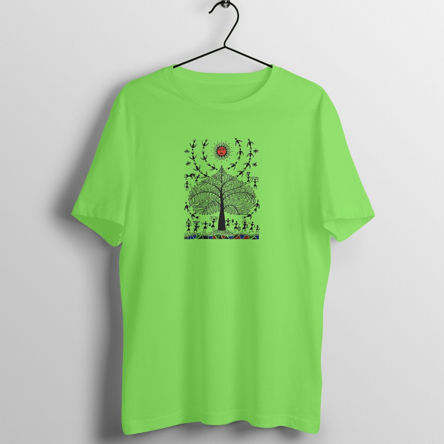 Trending Warli Art D13: The Sun: Unisex T-shirt