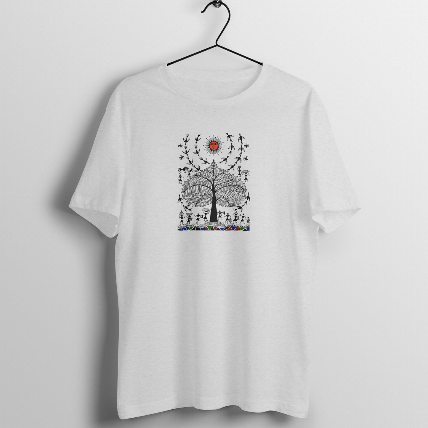 Trending Warli Art D13: The Sun: Unisex T-shirt