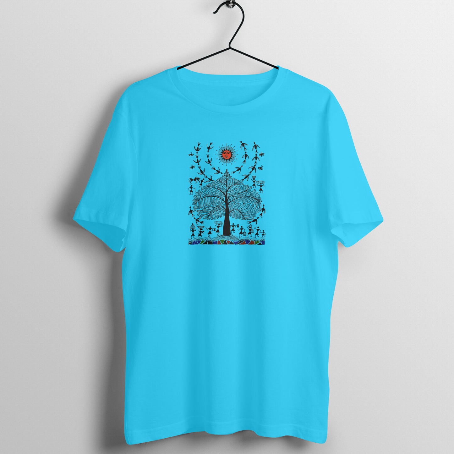 Trending Warli Art D13: The Sun: Unisex T-shirt