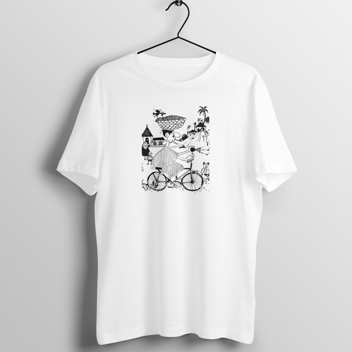 Bengal Art D12: Cycle Riding: Unisex T-Shirt