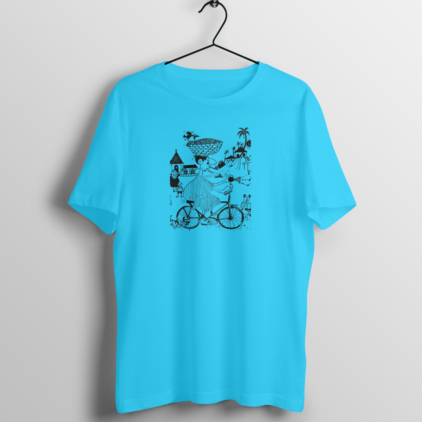 Bengal Art D12: Cycle Riding: Unisex T-Shirt