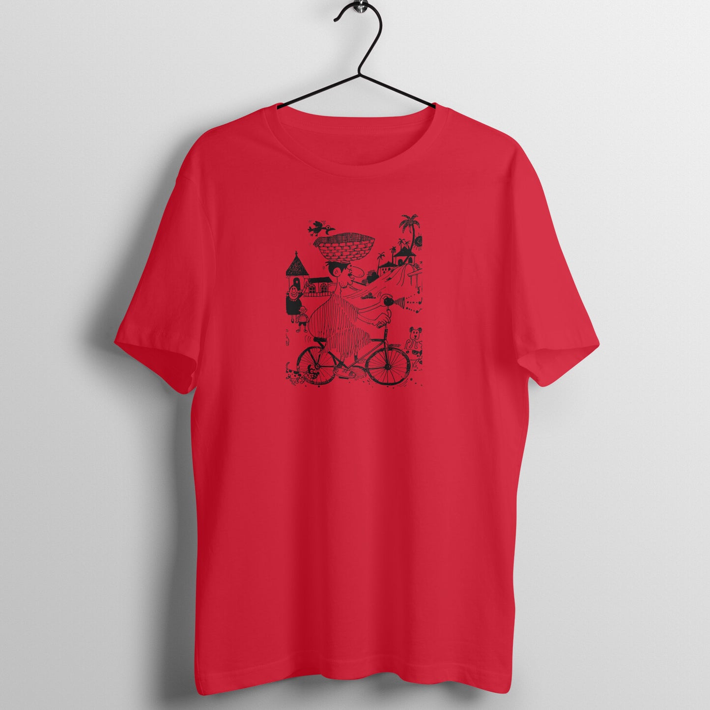 Bengal Art D12: Cycle Riding: Unisex T-Shirt
