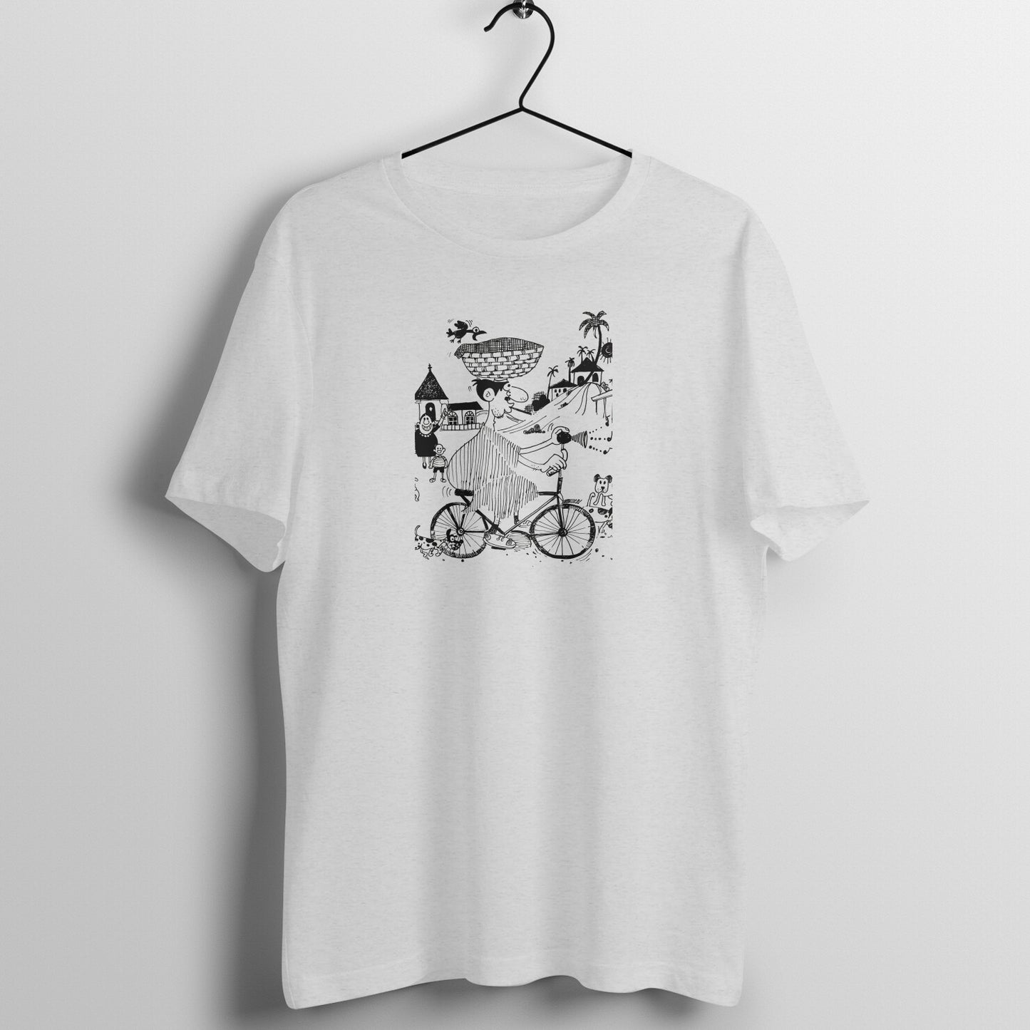Bengal Art D12: Cycle Riding: Unisex T-Shirt
