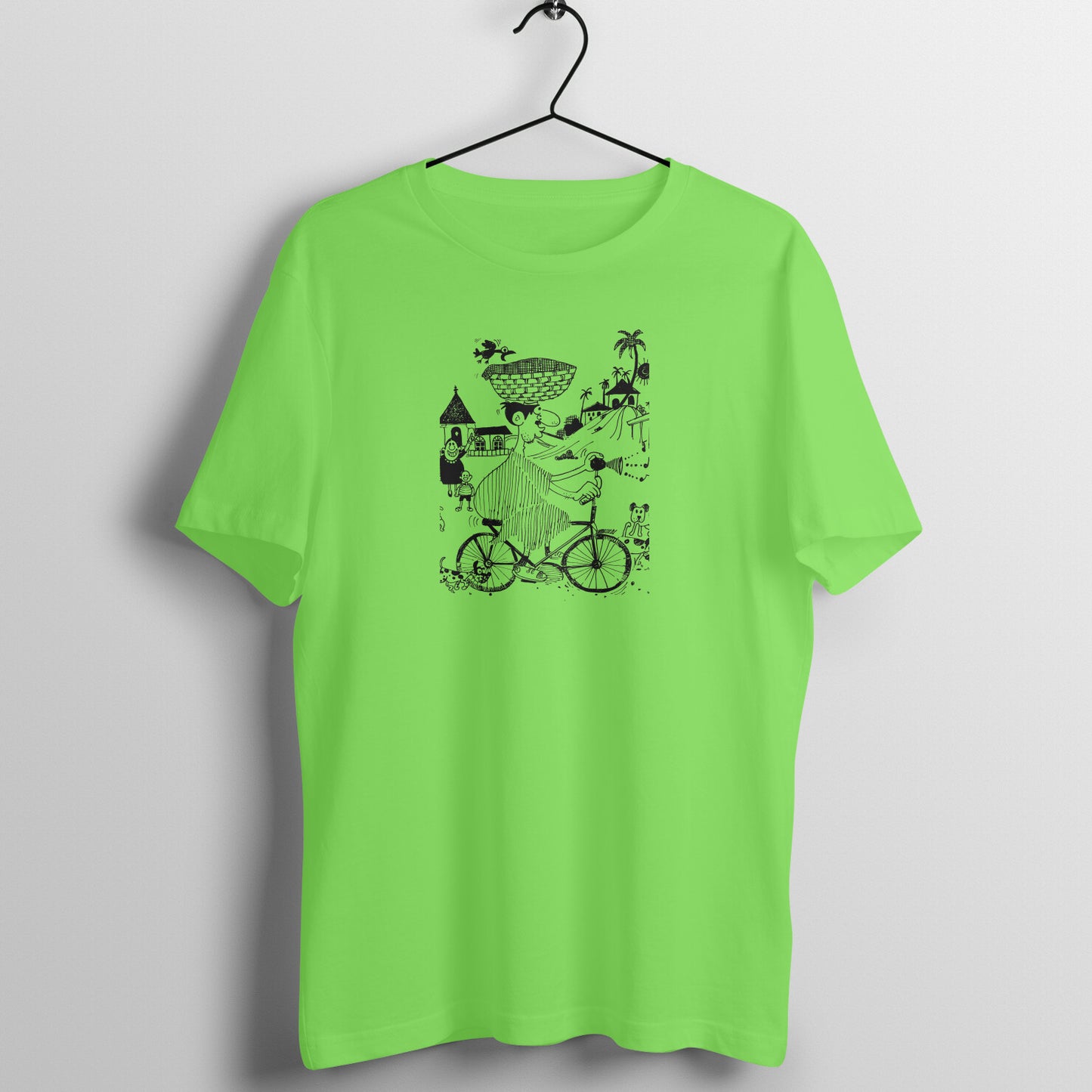 Bengal Art D12: Cycle Riding: Unisex T-Shirt