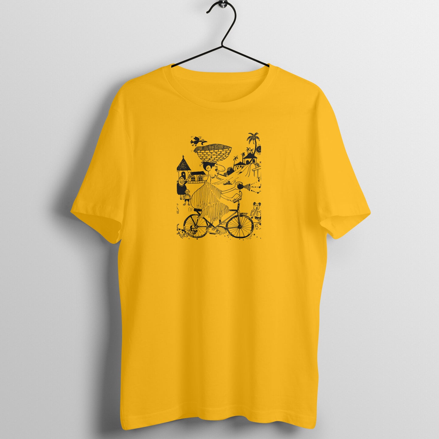 Bengal Art D12: Cycle Riding: Unisex T-Shirt