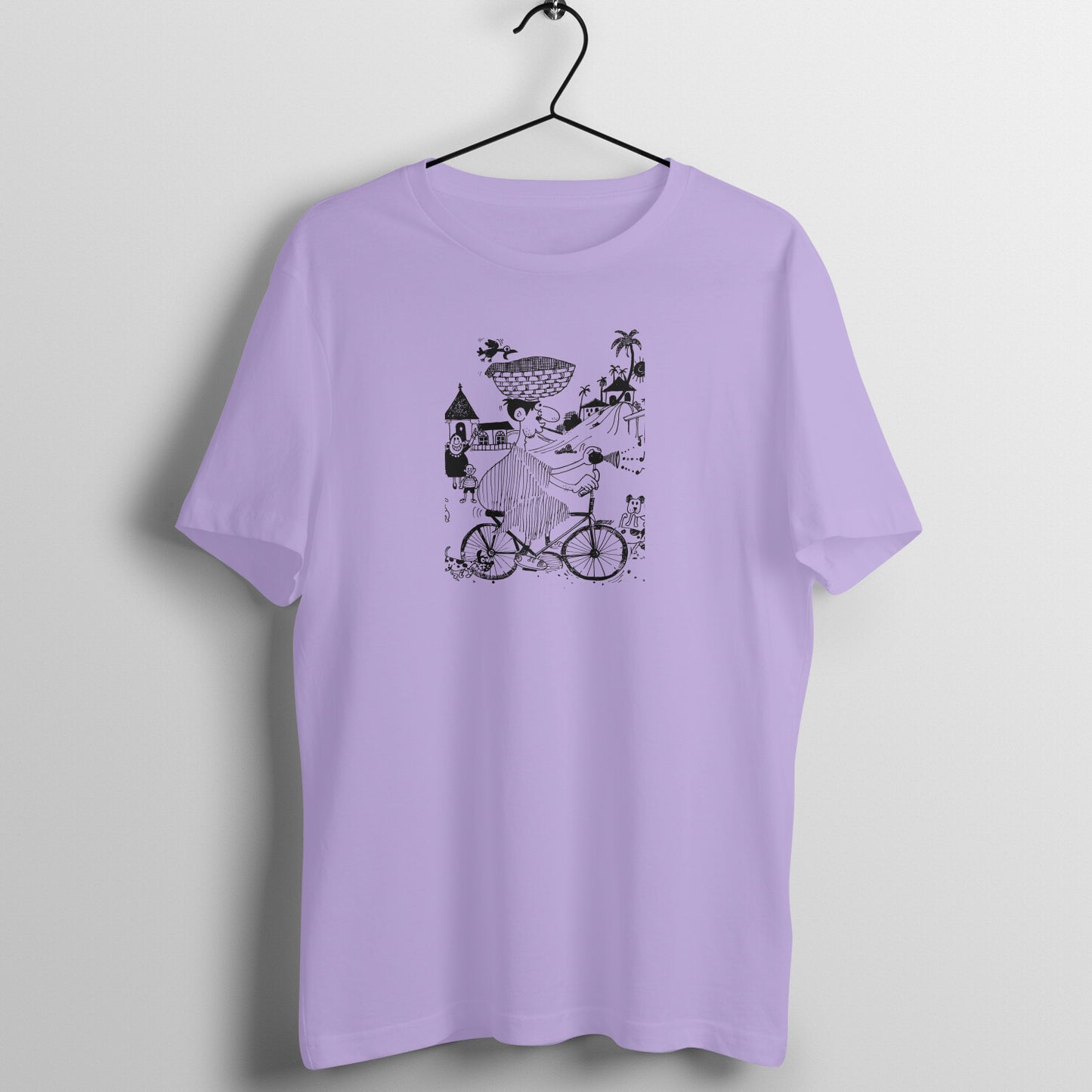 Bengal Art D12: Cycle Riding: Unisex T-Shirt