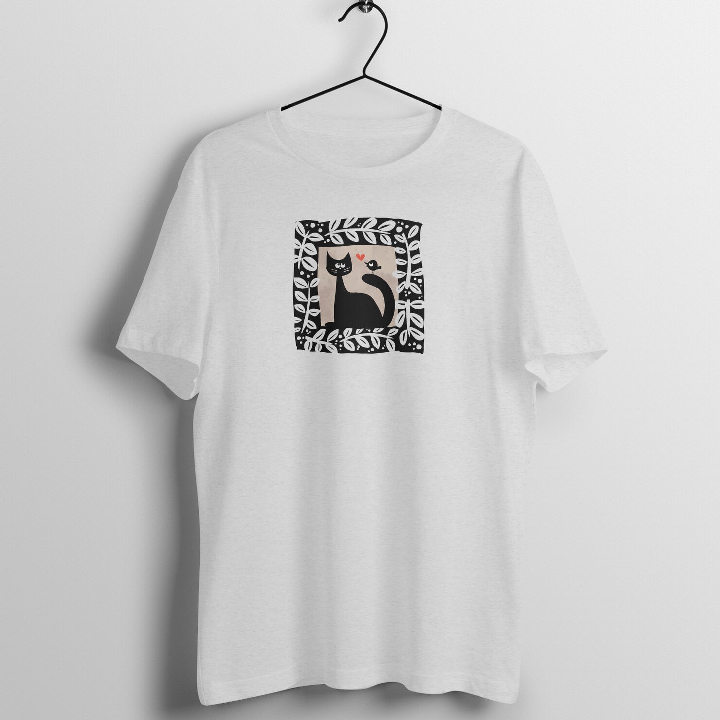 Trending Bengal Art D15: Cat Love Bird : Unisex T-Shirt