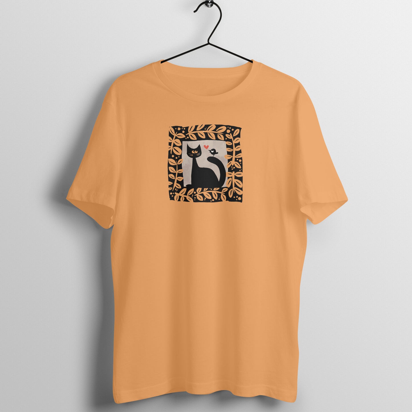Trending Bengal Art D15: Cat Love Bird : Unisex T-Shirt