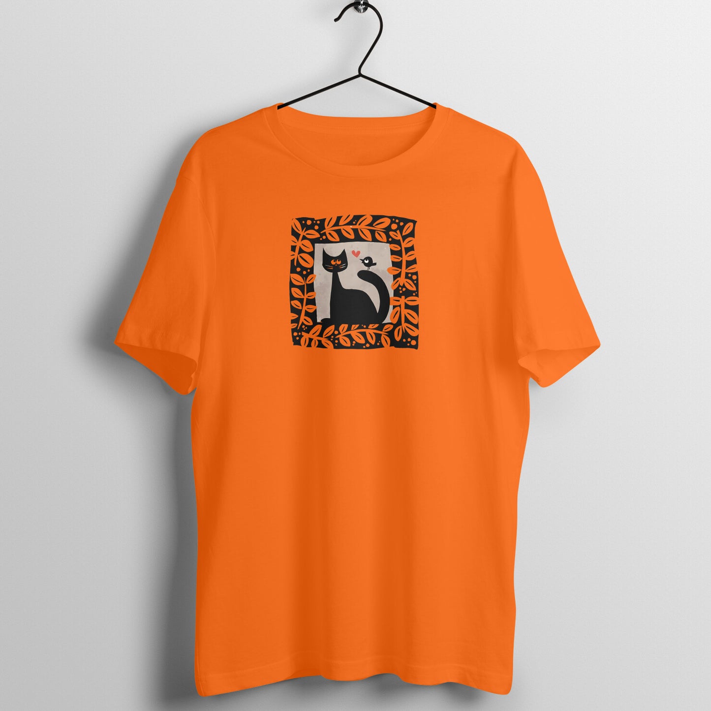 Trending Bengal Art D15: Cat Love Bird : Unisex T-Shirt