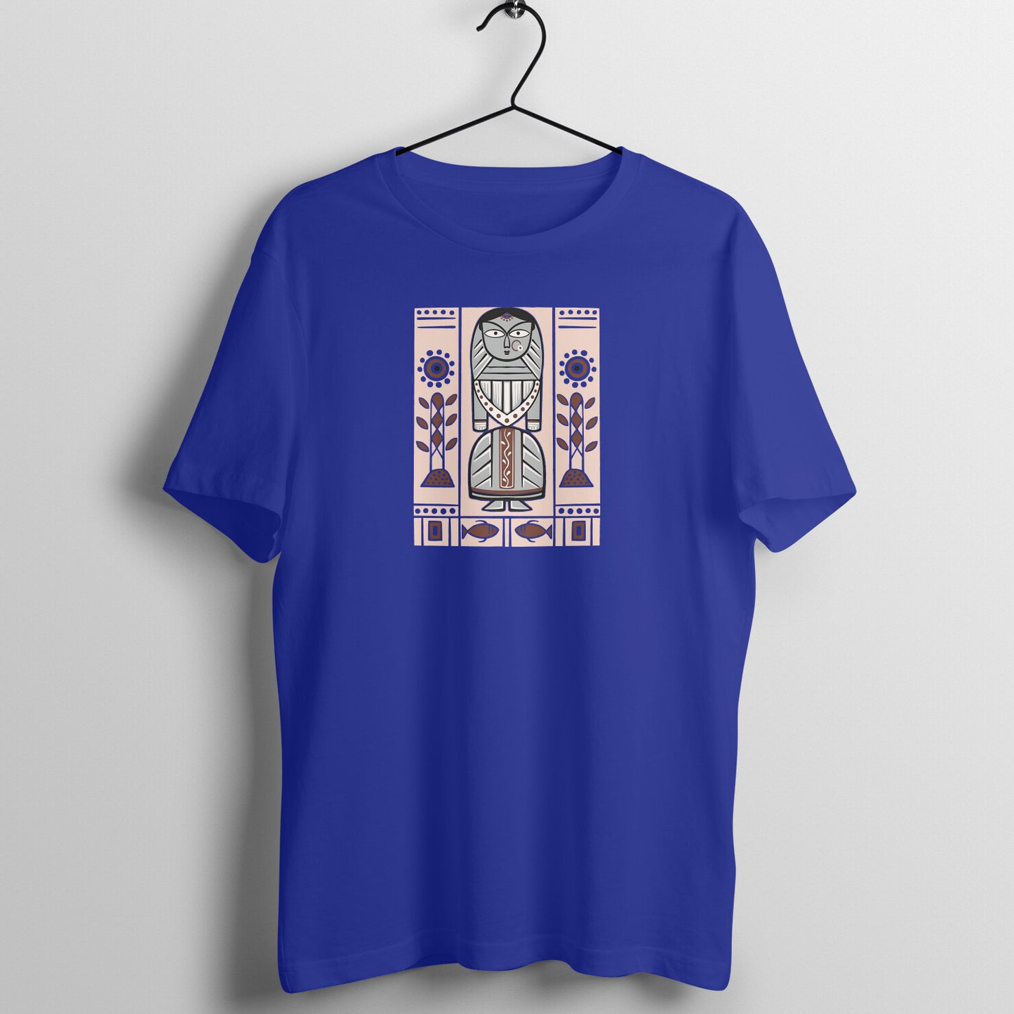 Bengal Art D18: Deer: Style JaminiRoy: Unisex T-Shirt