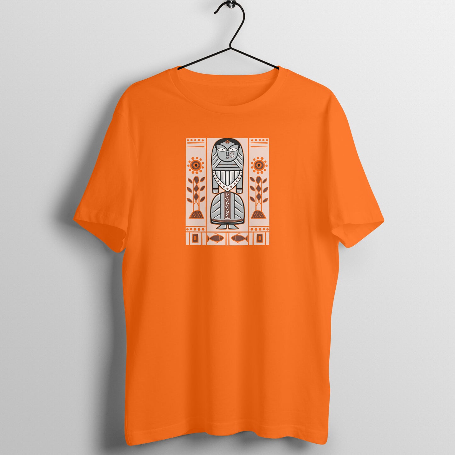 Bengal Art D18: Deer: Style JaminiRoy: Unisex T-Shirt