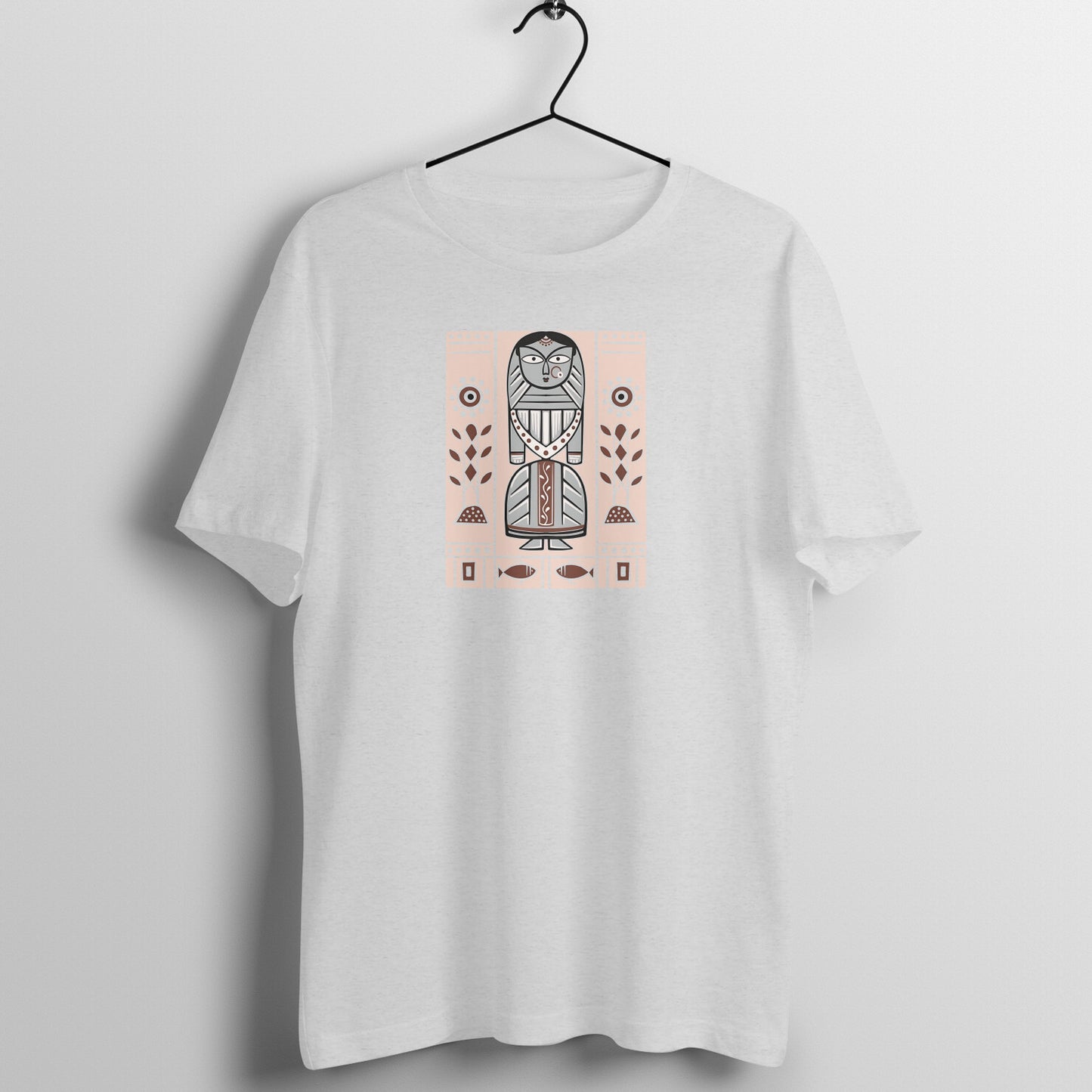 Bengal Art D18: Deer: Style JaminiRoy: Unisex T-Shirt