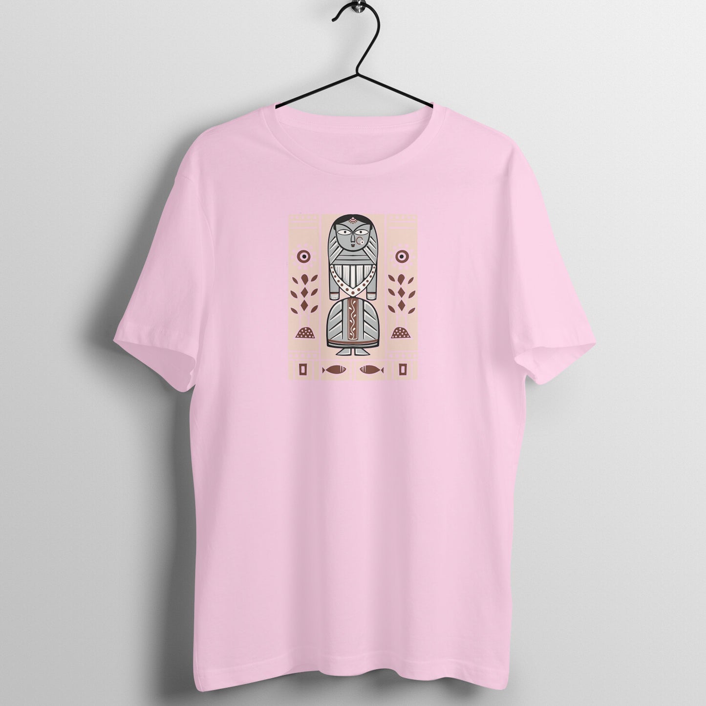 Bengal Art D18: Deer: Style JaminiRoy: Unisex T-Shirt