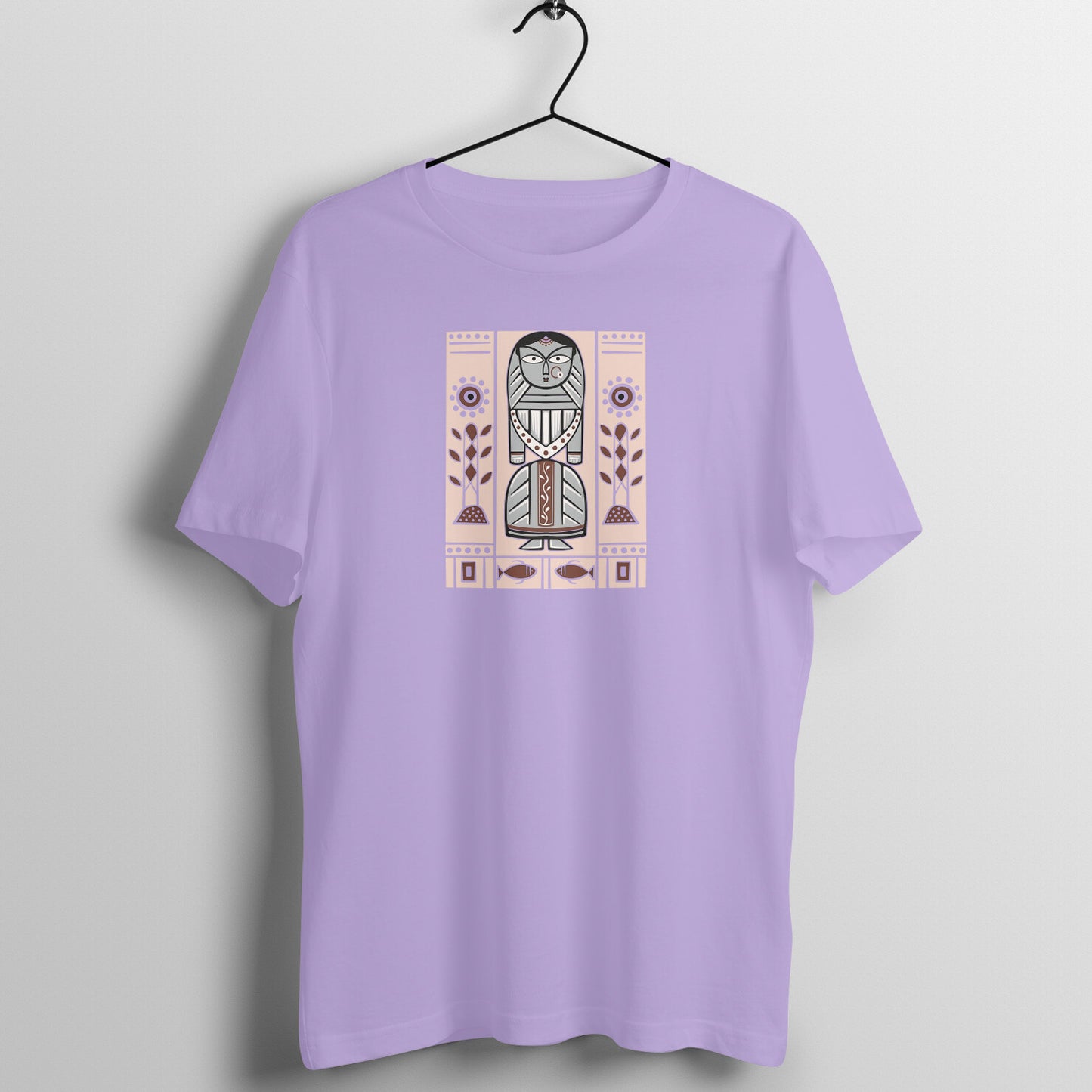 Bengal Art D18: Deer: Style JaminiRoy: Unisex T-Shirt