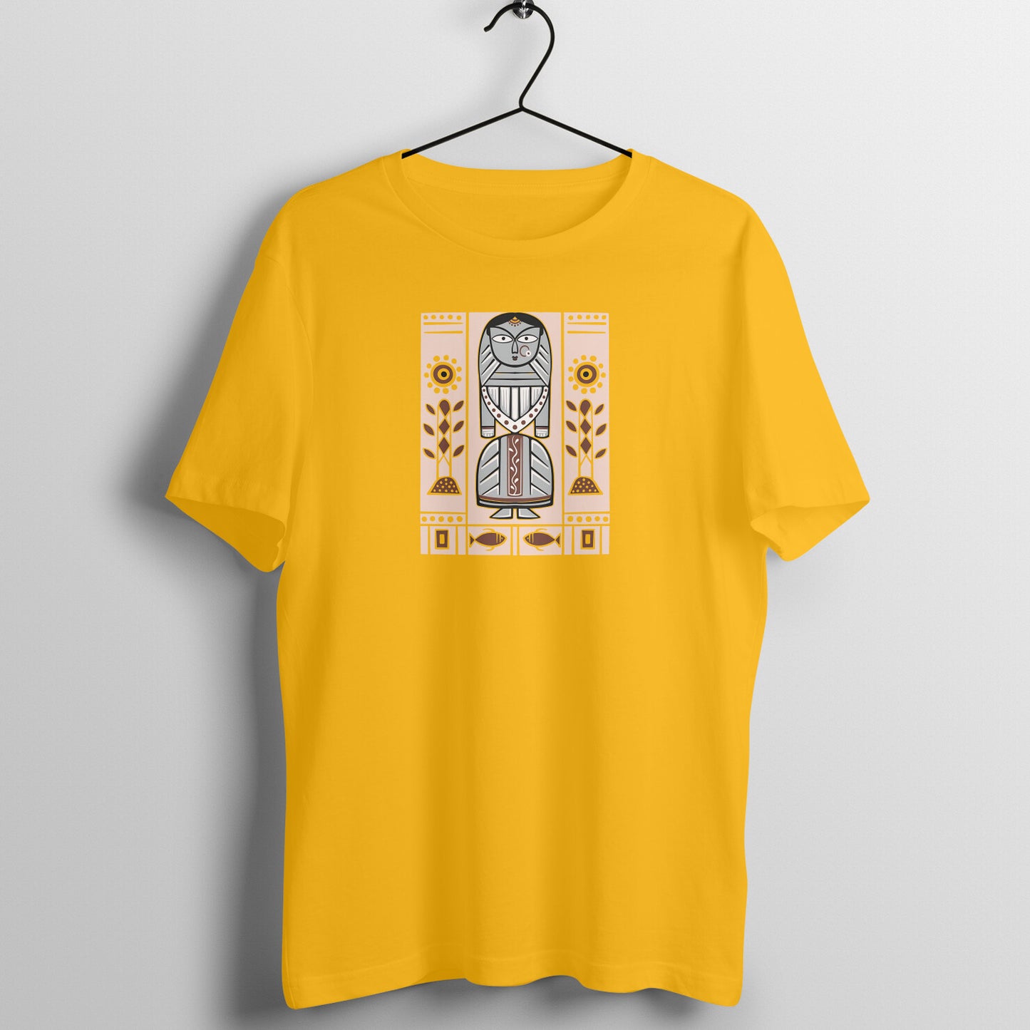 Bengal Art D18: Deer: Style JaminiRoy: Unisex T-Shirt