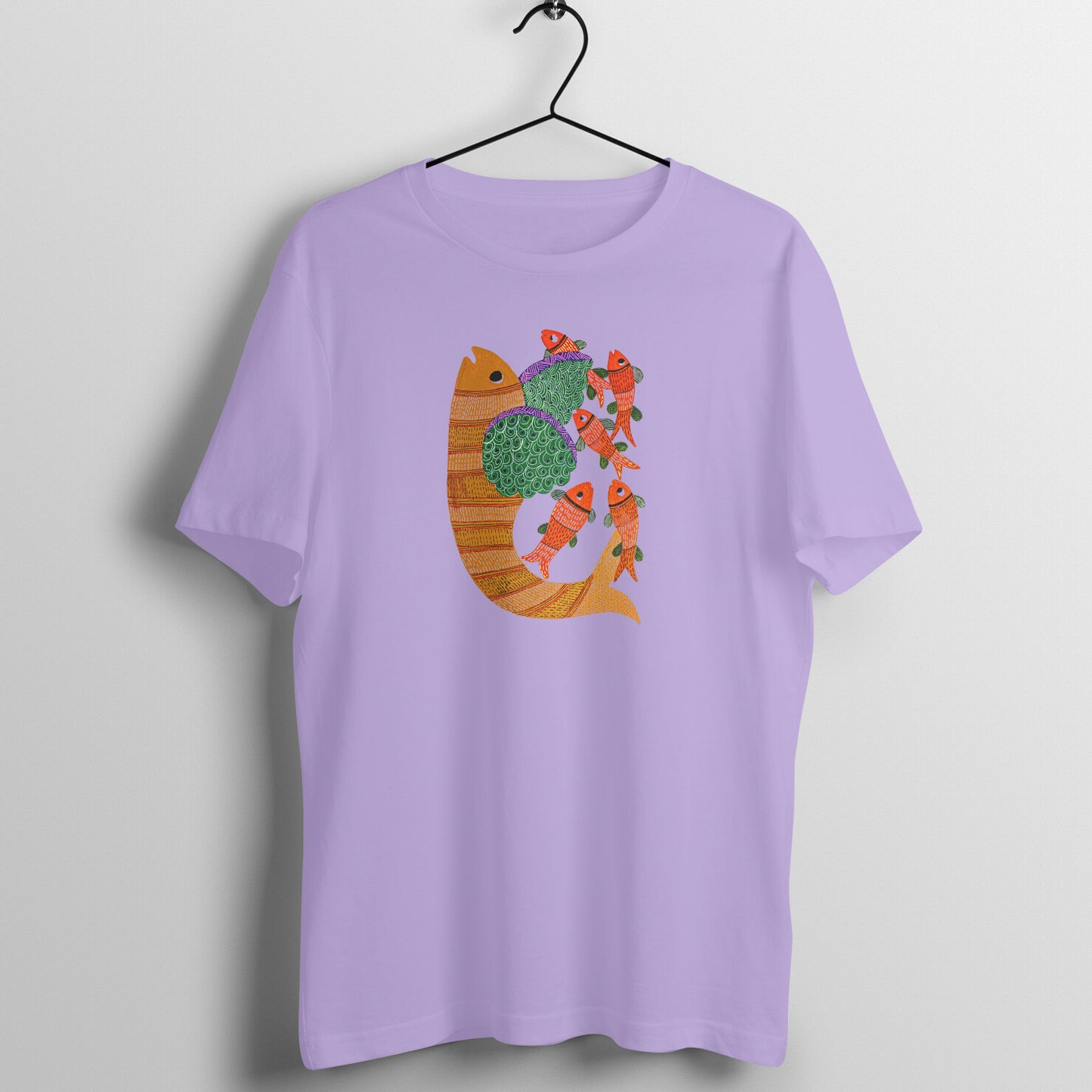 Gond Painting D4: Fishes: Unisex T-shirt