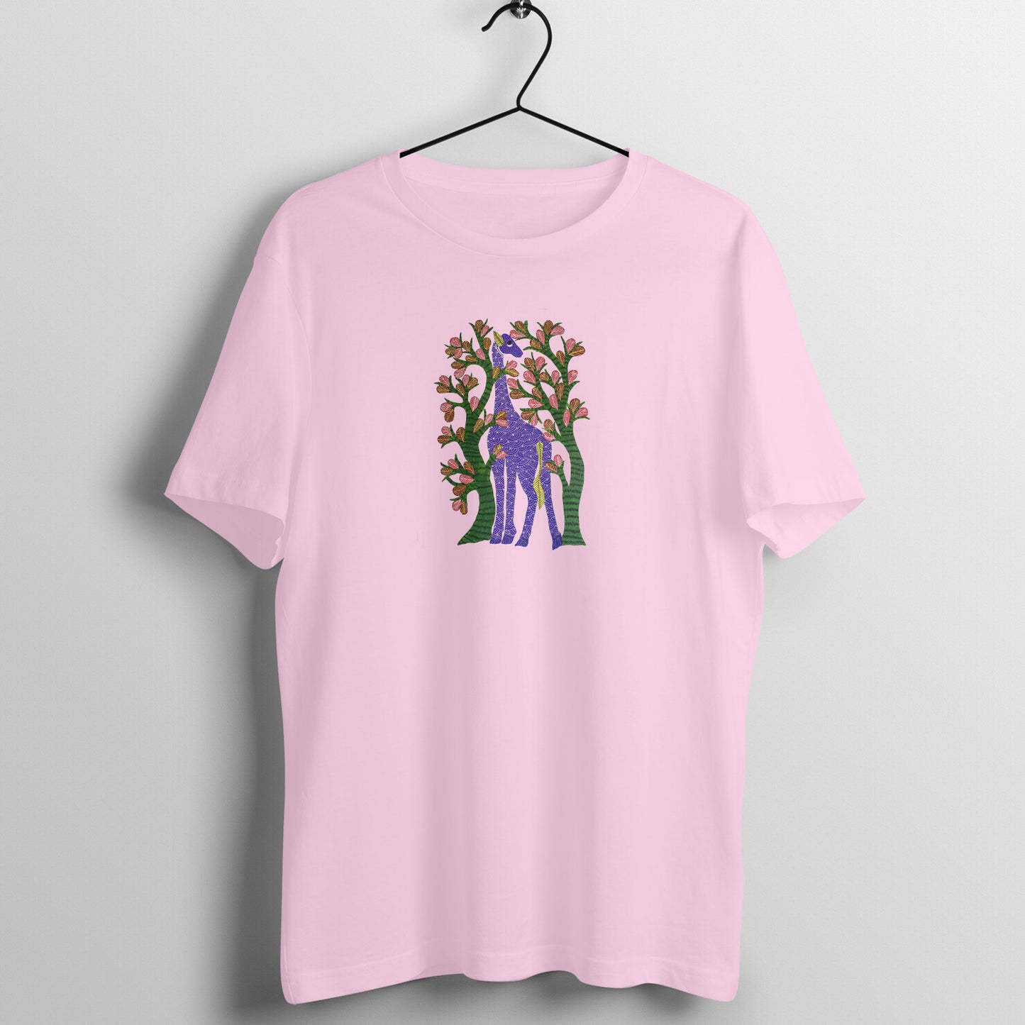 Gond Painting D5: Giraffe: Unisex T-shirt