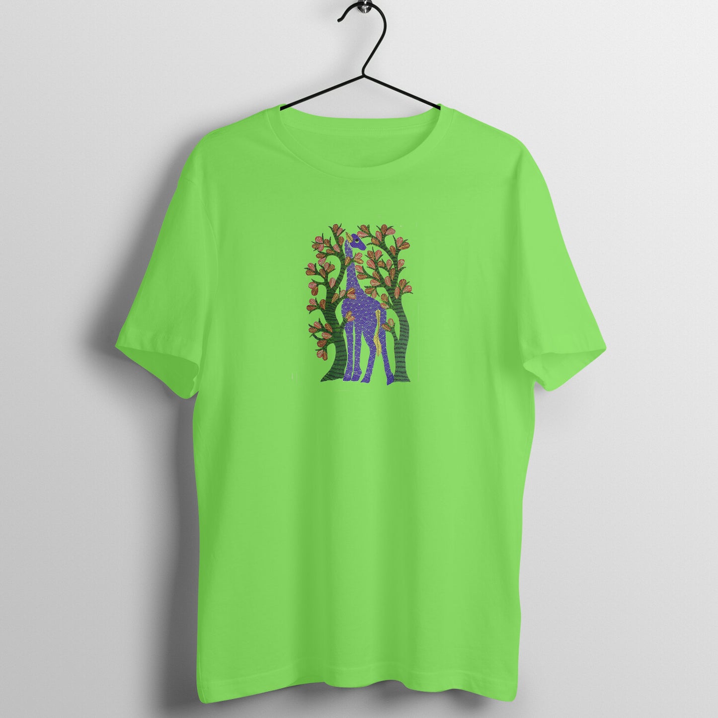 Gond Painting D5: Giraffe: Unisex T-shirt