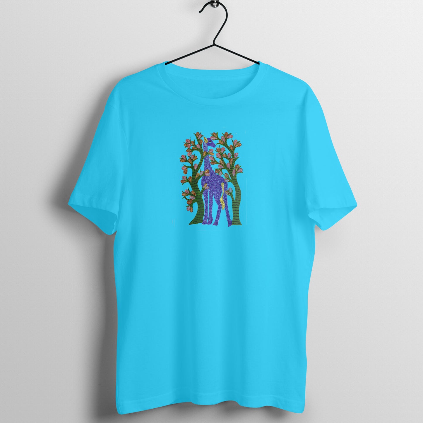 Gond Painting D5: Giraffe: Unisex T-shirt